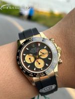 C Factory ROLEX 904L Steel Daytona Black and Gold 40MM Watch